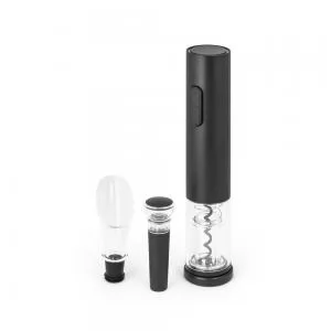 Abridor Saca-Rolhas Automático Personalizado | Dimensões (L x A x P): 4.5 x 22.7 x 4.5 | Peso = 400 g