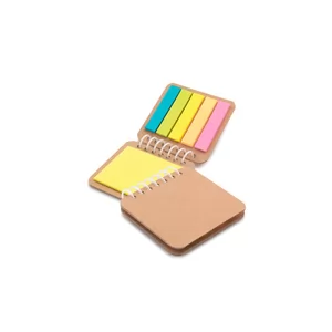 Bloco de Anotações com Autocolantes Personalizado | Dimensões (L x A x P): 7.0 x 7.5 x 1.0 | Peso = 25 g