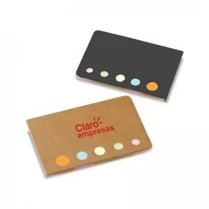 Bloco de Anotações com Autocolantes Personalizado | Dimensões (L x A x P): 8.0 x 6.0 x 0.3 | Peso = 15 g