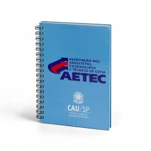 Caderno com Laminação Brilho Personalizado | Dimensões (L x A x P): 15.0 x 21.0 x 0.0 | Peso = 313 g