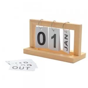 Calendário Permanente Personalizado | Dimensões (L x A x P): 20.2 x 11.6 x 8.5 | Peso = 141 g
