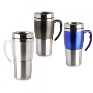Caneca de Inox Personalizada | Dimensões (L x A x P): 8.0 x 17.5 x 8.0 | Peso = 230 g