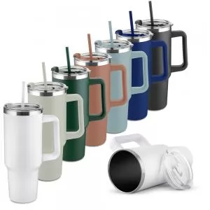 Caneca Térmica Personalizada | Dimensões (L x A x P): 10.0 x 31.0 x 10.0 | Peso = 595 g