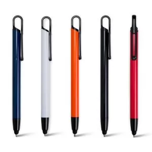 Caneta de Metal com Ponteira Touch Personalizada | Dimensões (L x A x P): 1.3 x 14.5 x 1.0 | Peso = 16 g