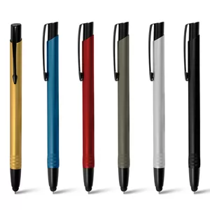 Caneta de Metal com Ponteira Touch Personalizada | Dimensões (L x A x P): 1.3 x 14.6 x 1.0 | Peso = 18 g