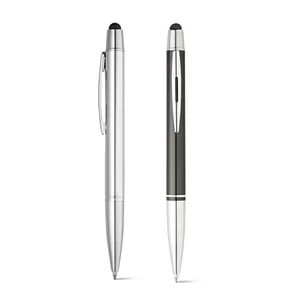 Caneta de Metal com Ponteira Touch Personalizada | Dimensões (L x A x P): 1.1 x 13.5 x 1.0 | Peso = 11 g