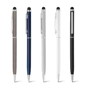 Caneta de Metal com Ponteira Touch Personalizada | Dimensões (L x A x P): 0.8 x 13.5 x 0.8 | Peso = 13 g