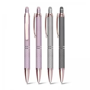 Caneta de Metal com Ponteira Touch Personalizada | Dimensões (L x A x P): 1.6 x 14.0 x 1.0 | Peso = 21 g