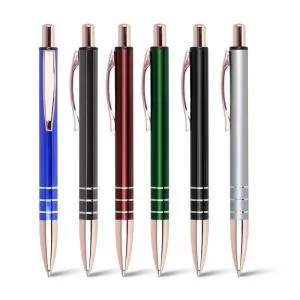 Caneta de Metal Personalizada | Dimensões (L x A x P): 1.7 x 14.8 x 1.1 | Peso = 17 g