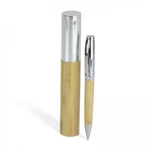 Caneta Ecológica de Bambu Personalizada | Dimensões (L x A x P): 1.2 x 13.6 x 1.0 | Peso = 17 g