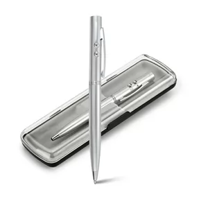 Caneta Esferográfica Com Ponteira Laser e LED | Dimensões (L x A x P): 5.7 x 16.9 x 2.3 | Peso = 67 g