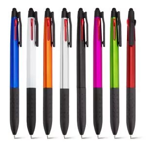 Caneta Plástica com Ponteira Touch Personalizada | Dimensões (L x A x P): 1.4 x 14.7 x 1.2 | Peso = 10 g