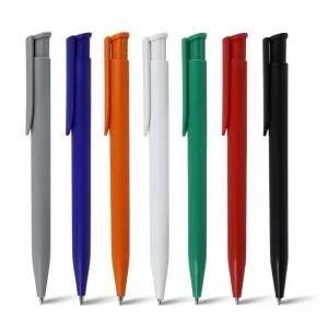 Caneta Plástica Personalizada | Dimensões (L x A x P): 14.5 x 1.0 x 0.8 | Peso = 8 g