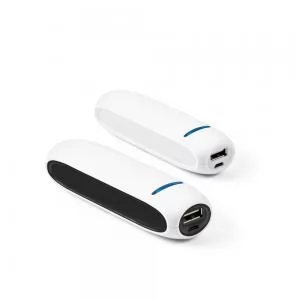 Carregador Portátil Power Bank 1500mAh Personalizado | Dimensões (L x A x P): 2.8 x 10.0 x 2.3 | Peso = 97 g