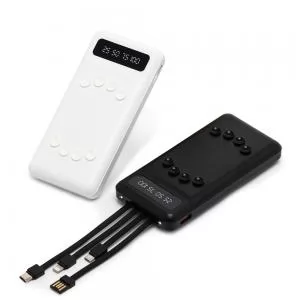 Carregador Power Bank 10000mAh Personalizado | Dimensões (L x A x P): 6.7 x 14.0 x 2.2 | Peso = 250 g