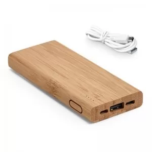 Carregador Power Bank 5.000mAh Personalizado | Dimensões (L x A x P): 5.1 x 12.0 x 1.5 | Peso = 150 g
