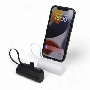 Carregador Power Bank 5000mAh Personalizado | Dimensões (L x A x P): 8.0 x 4.6 x 2.8 | Peso = 165 g