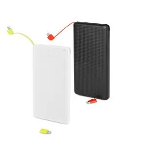 Carregador Power Bank Slim 10000 mAh Personalizado | Dimensões (L x A x P): 15.5 x 7.7 x 1.2 | Peso = 230 g