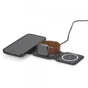 Carregador Wireless 3 em 1 por Indução Personalizado | Dimensões (L x A x P): 11.0 x 5.0 x 11.0 | Peso = 110 g