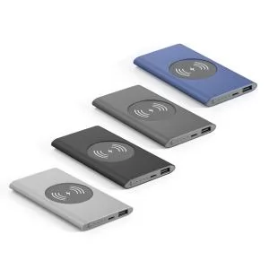 Carregador Wireless Power Bank 4000mAh Personalizado | Dimensões (L x A x P): 7.0 x 12.3 x 1.0 | Peso = 165 g