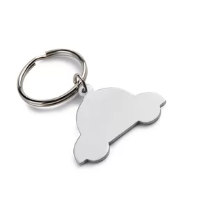 Chaveiro de Alumínio Formato Carro Personalizado | Dimensões (L x A x P): 3.6 x 4.5 x 0.2 | Peso = 28 g