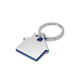 Chaveiro de Metal Formato Casa Personalizado | Dimensões (L x A x P): 3.7 x 4.2 x 0.4 | Peso = 28 g