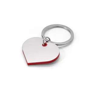 Chaveiro De Metal Formato Coração Personalizado | Dimensões (L x A x P): 3.4 x 4.2 x 4.0 | Peso = 29 g