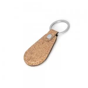 Chaveiro em Cortiça Personalizado | Dimensões (L x A x P): 3.5 x 5.5 x 0.3 | Peso = 13 g