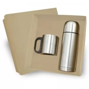 Conjunto com Garrafa Térmica  e Caneca Personalizada
