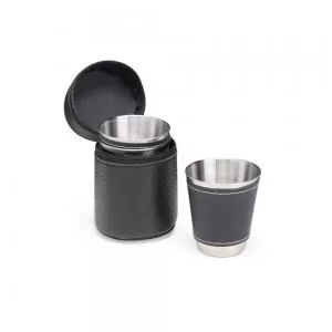 Conjunto de 4 Copos Shot de Metal Personalizado | Dimensões (L x A x P): 5.8 x 8.5 x 5.8 | Peso = 125 g