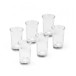 Conjunto de 6 Copos Shot de Vidro Personalizado | Dimensões (L x A x P): 4.4 x 7.3 x 4.4 | Peso = 521 g
