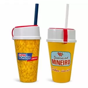 Copo com Tampa Porta Snack Personalizado