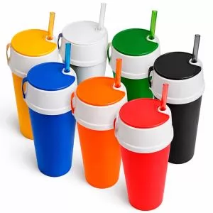Copo com Tampa Porta Snack Personalizado