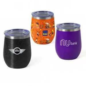 Copo Térmico Personalizado Digital 360º | Dimensões (L x A x P): 8.8 x 11.7 x 8.8 | Peso = 180 g