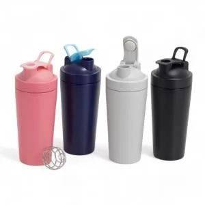 Coqueteleira Shaker Personalizada | Dimensões (L x A x P): 9.3 x 23.0 x 9.3 | Peso = 365 g