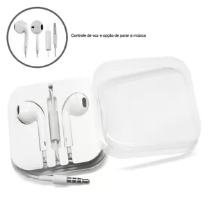 Fone de Ouvido Personalizado | Dimensões (L x A x P): 6.0 x 6.0 x 0.0 | Peso = 33 g