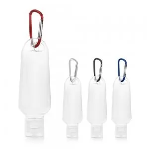 Frasco Para Álcool em Gel 50ml Personalizado | Dimensões (L x A x P): 4.5 x 12.0 x 3.3 | Peso = 20 g