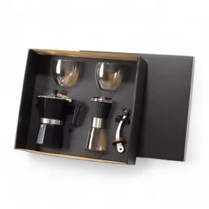 Kit Cafeteira Personalizado | Dimensões (L x A x P): 39.0 x 12.0 x 34.2 | Peso = 1360 g