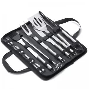 Kit Churrasco 17 Peças Personalizado | Dimensões (L x A x P): 37.5 x 13.5 x 4.5 | Peso = 846 g