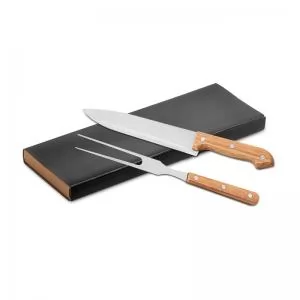 Kit Churrasco com 2 peças Personalizado | Dimensões (L x A x P): 34.0 x 11.5 x 2.5 | Peso = 287 g