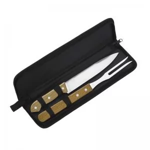 Kit Churrasco com 2 Peças Personalizado | Dimensões (L x A x P): 9.8 x 36.0 x 2.7 | Peso = 259 g
