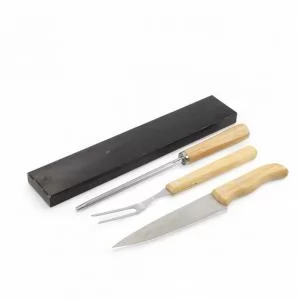 Kit Churrasco com 3 Peças Personalizado | Dimensões (L x A x P): 33.5 x 2.1 x 6.3 | Peso = 290 g