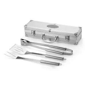 Kit Churrasco com 3 Peças Personalizado | Dimensões (L x A x P): 9.5 x 36.7 x 8.0 | Peso = 939 g
