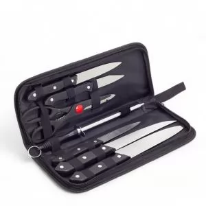 Kit Churrasco com 7 peças Personalizado | Dimensões (L x A x P): 31.5 x 4.0 x 12.3 | Peso = 400 g