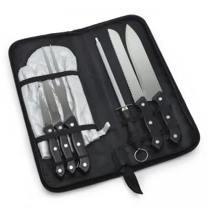 Kit Churrasco com 7 Peças Personalizado | Dimensões (L x A x P): 15.2 x 36.5 x 3.1 | Peso = 590 g