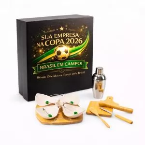 Kit para Caipirinha e Petisco Personalizado | Dimensões (L x A x P): 40.7 x 12.0 x 46.1 | Peso = 1655 g