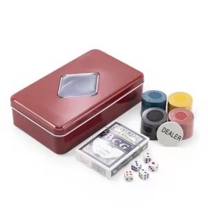 Kit Poker com 100 Fichas Personalizado | Dimensões (L x A x P): 19.3 x 5.0 x 11.0 | Peso = 399 g