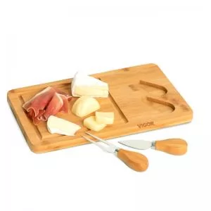 Kit Queijo 3 Peças Personalizado | Dimensões (L x A x P): 31.0 x 18.0 x 1.5 | Peso = 700 g