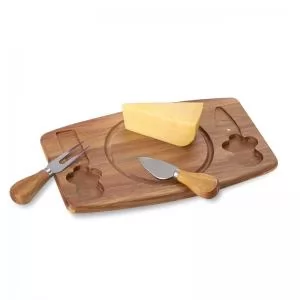 Kit Queijo 3 Peças Personalizado | Dimensões (L x A x P): 28.0 x 17.1 x 1.5 | Peso = 385 g