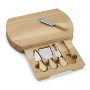 Kit Queijo 5 Peças Personalizado | Dimensões (L x A x P): 27.6 x 18.0 x 3.7 | Peso = 1120 g